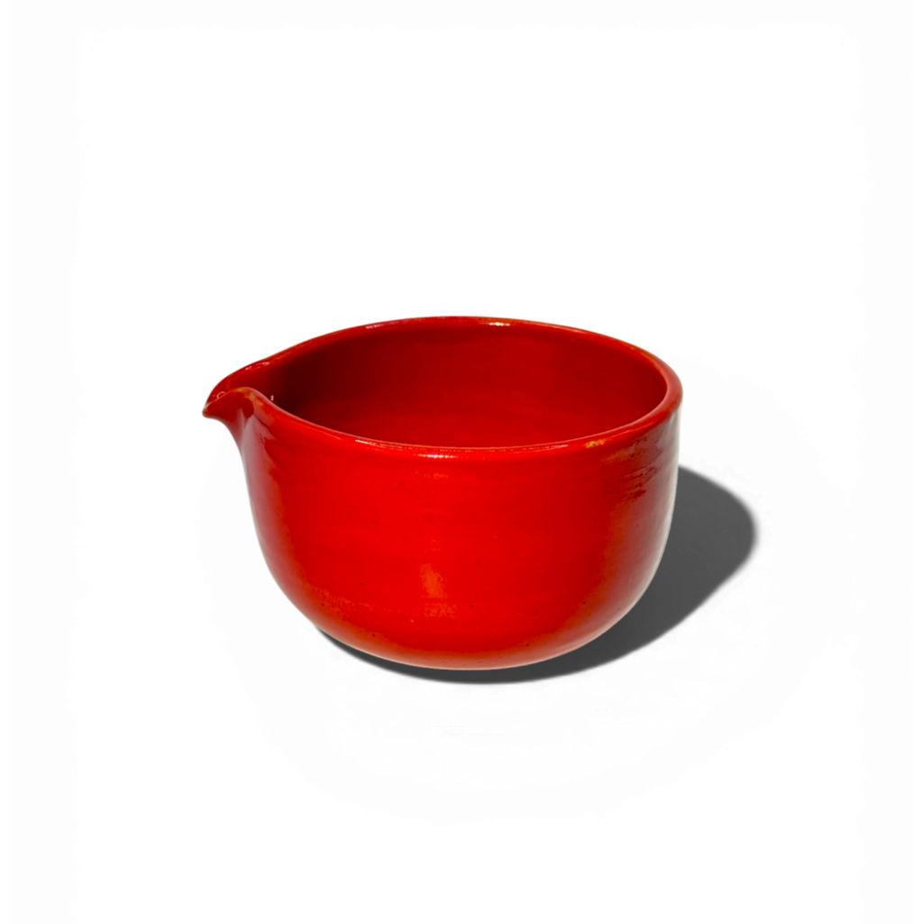 Hand-Pulled Chawan - Glossy Red